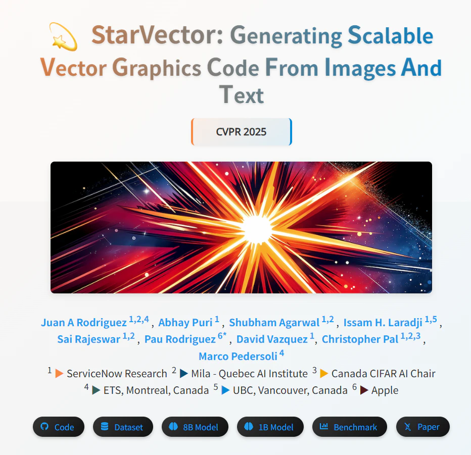 StarVector：用于生成可缩放矢量图形的开源多模态视觉模型